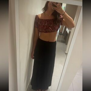 Red Paidley Crop blouse purchased in Greece!